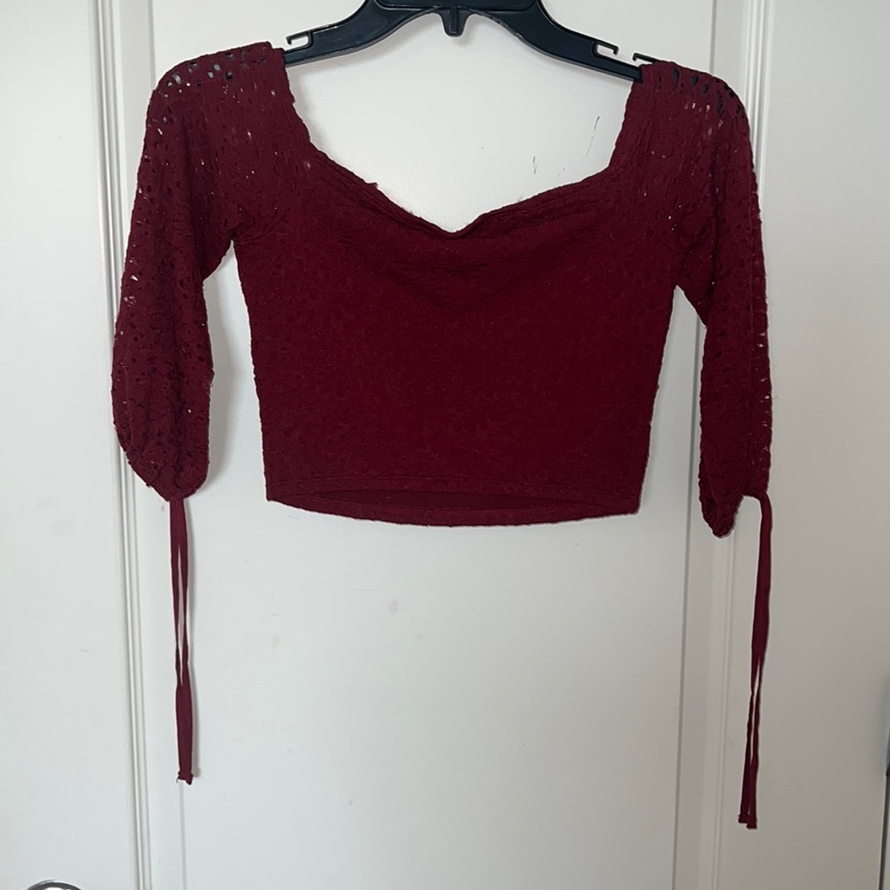 Two piece crop top and mini skirt! Both size XS from Hollister